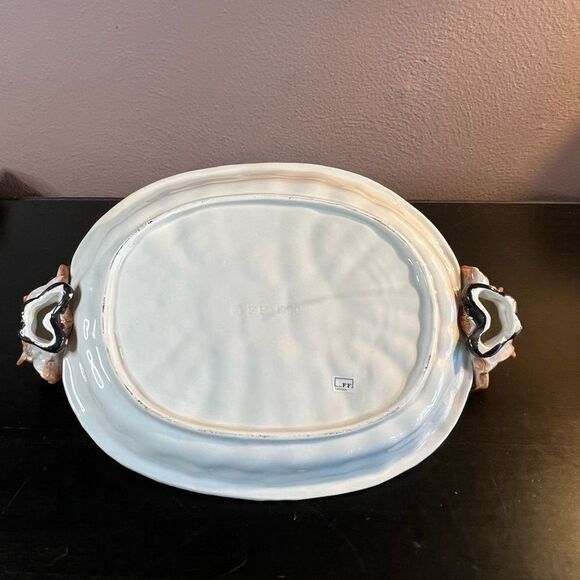 Fitz & Floyd 1990 pilgrims progress thanksgiving serving tray - Picture 13 of 16